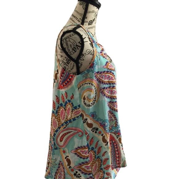 Zack & Rachel Women's Size Small Sleeveless Top Paisley Print 100% Polyester NEW - Picture 5 of 8